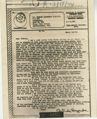 Letter from Gertrude Sanford Legendre, March 1, 1944