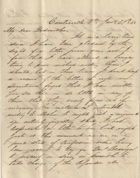 097. Samuel Wragg Ferguson to F.R. Barker (Godmother) -- January 29, 1862