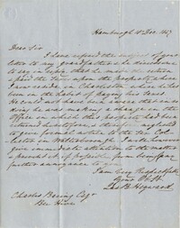 108. James B. Heyward to Charles Baring -- December 18, 1847