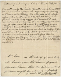 Extract of a letter from Colonel O.J. Rees to B.D. Steriot sent to Thomas S. Grimke via Steriot, undated