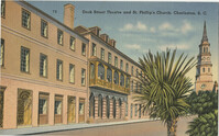 Dock Street Theatre and St. Phillip's Church, Charleston, S.C.
