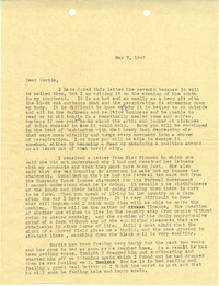 Letter from Sidney Jennings Legendre, May 7, 1943