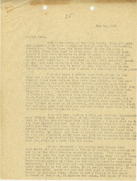 Letter from Sidney Jennings Legendre, May 10, 1945