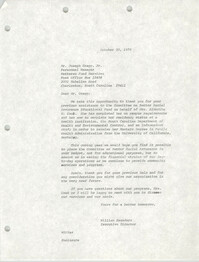 Letter from William Saunders to Joseph Gregg, Jr., October 30, 1978