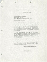 Letter from William Saunders to Arnold Goodstein, October 30, 1978