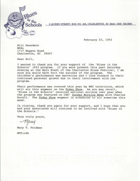 Letter from Mary T. Feldman to William Saunders, February 23, 1993