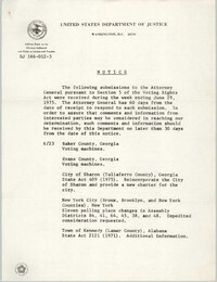 United States Department of Justice Notice, June 1975