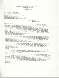 Letter from Glenn A. Wolfe to Haywood B. Bartlett, May 22, 1989