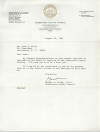 Letter from Gordan B. Stine to Anna D. Kelly, August 25, 1983