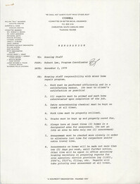 COBRA Memorandum, November 2, 1979