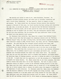 American Cancer Society Minutes, January 28, 1980