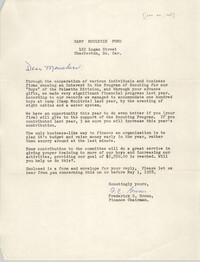 Letter from Frederick C. Brown, January 28, 1958