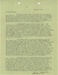 Letter from Sidney Jennings Legendre, March 14, 1944