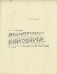 Letter from Sidney Jennings Legendre, March 18, 1946