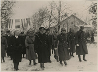 Mario Pansa and military officials in Budapest, Hungary, Photograph 7