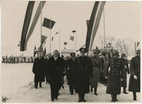 Mario Pansa and military officials in Budapest, Hungary, Photograph 6