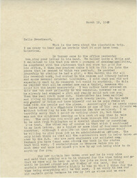 Letter from Sidney Jennings Legendre, March 18, 1943