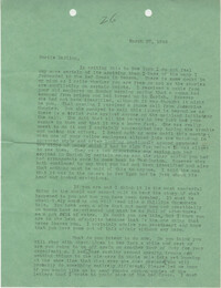 Letter from Sidney Jennings Legendre, March 27, 1945