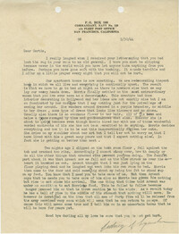 Letter from Sidney Jennings Legendre, March 30, 1944