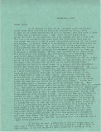Letter from Sidney Jennings Legendre, March 28, 1943