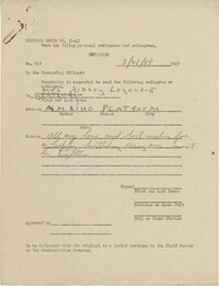 Letter from Sidney Jennings Legendre, March 26, 1944
