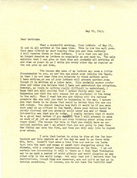 Letter from Sidney Jennings Legendre, May 29, 1943