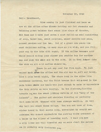Letter from Sidney Jennings Legendre, November 10, 1942