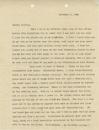 Letter from Sidney Jennings Legendre, November 1, 1942