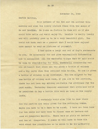 Letter from Sidney Jennings Legendre, November 14, 1942