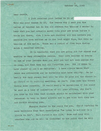 Letter from Sidney Jennings Legendre, October 14, 1942
