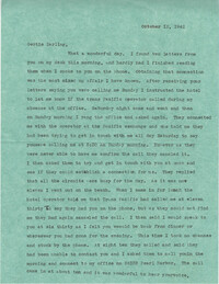 Letter from Sidney Jennings Legendre, October 12, 1942