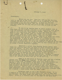 Letter from Sidney Jennings Legendre, October 7, 1945
