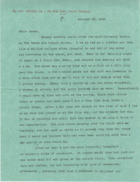 Letter from Sidney Jennings Legendre, October 19, 1942