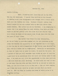 Letter from Sidney Jennings Legendre, October 30, 1942