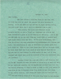 Letter from Sidney Jennings Legendre, October 17, 1942