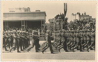Soldiers marching in a military ceremony