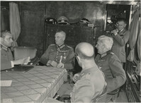 Military officials at a train station, Photograph 4
