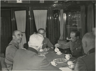 Military officials at a train station, Photograph 6