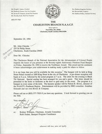 Letter from Dwight C. James to John Chisolm, September 20, 1994