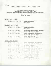 NAACP 1988 Convention Highlights, April 12, 1988