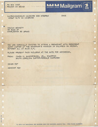 Telegram from James H. Quakenbush, Jr. to Isaiah Bennett, October 29, 1980