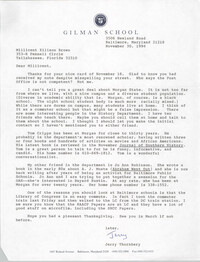 Letter from Jerry Thornberry to Millicent Brown, November 30, 1994