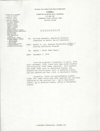 COBRA Memorandum, December 7, 1978