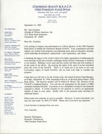 Letter from Maurice Washington to Sam Goodson, September 14, 1994