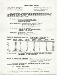 NAACP Summary Minutes, July 10, 1990