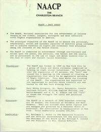 Fact Sheet, Charleston Branch of the NAACP