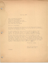Letter from Christine O. Jackson to Mildred B. Holloway, July 9, 1968