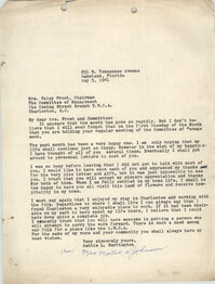 Letter from Mattie L. Harrington to Daisy Frost, May 5, 1941
