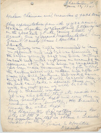 Letter from Loraine E. Moultie to Y.W.C.A. Board, June 10, 1941