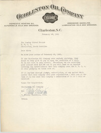 Letter from T. Wilbur Thornhill to Coming Street Y.W.C.A., February 26, 1941